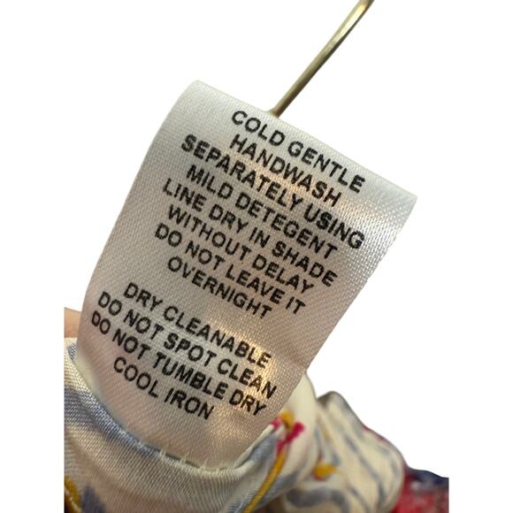 Natalie Martin Melanie Dress in Pisces Light Blue Fuchsia Sz. S - Picture 8 of 8